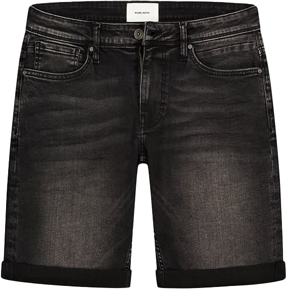 Pure Path Pure Path The Miles Slim Fit Denim Short Grijs