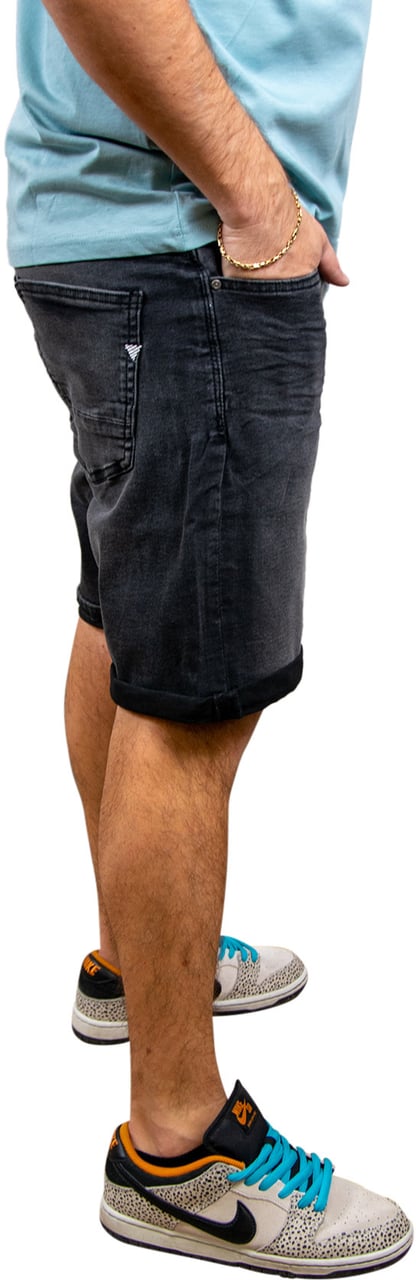 Pure Path The Miles Slim Fit Denim Short Grijs
