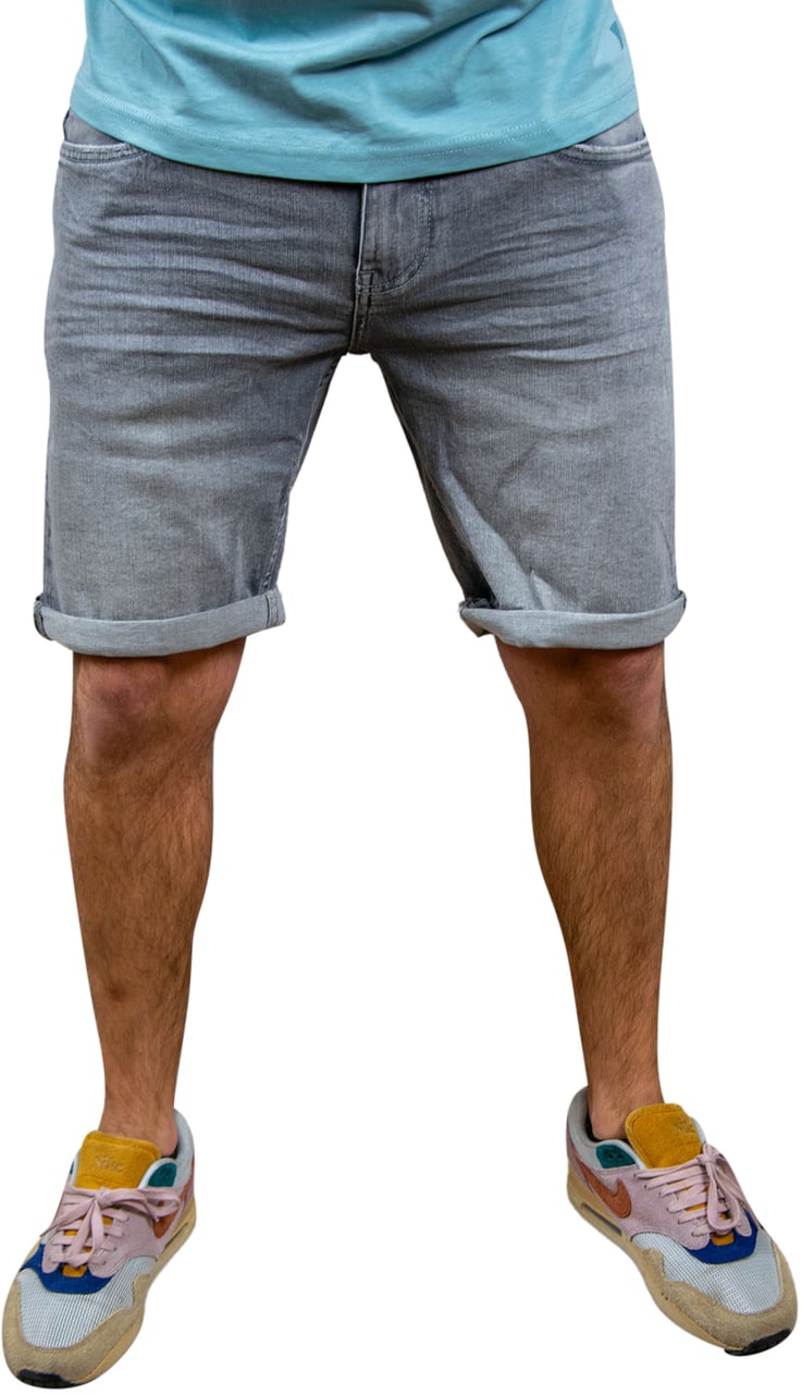 Pure Path Pure Path The Steve Slim Fit Denim Short Grijs