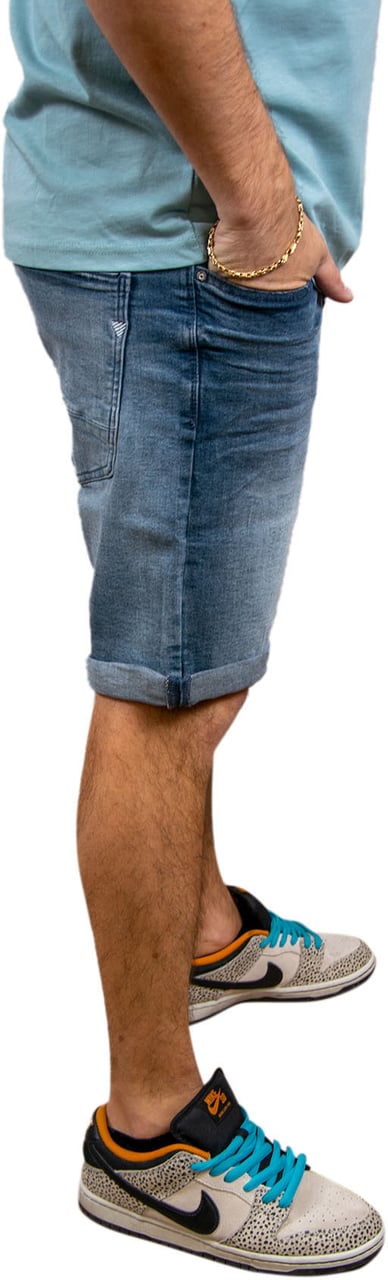 Pure Path The Miles Slim Fit Denim Short Blauw
