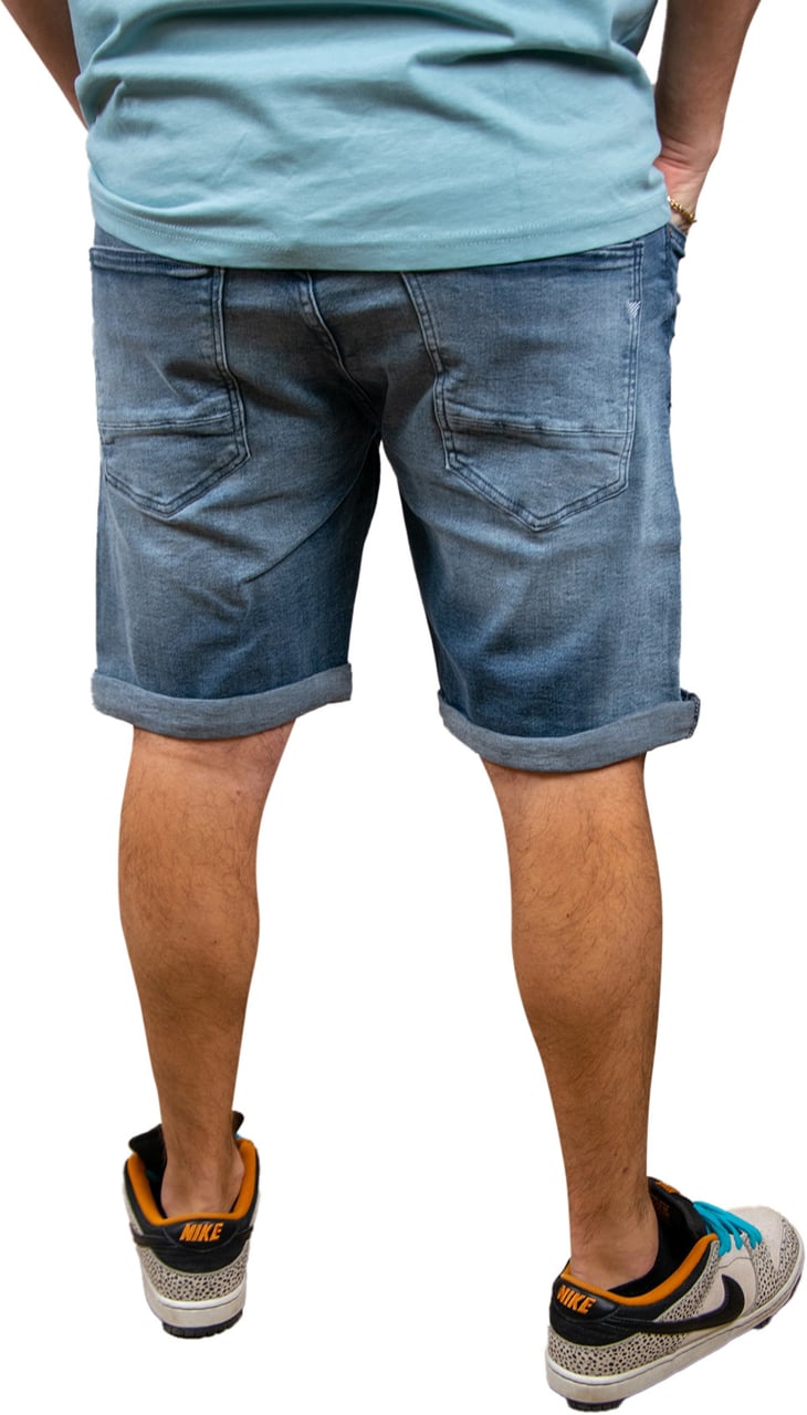 Pure Path The Miles Slim Fit Denim Short Blauw