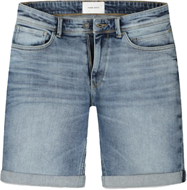 Pure Path Pure Path The Miles Slim Fit Denim Short Blauw