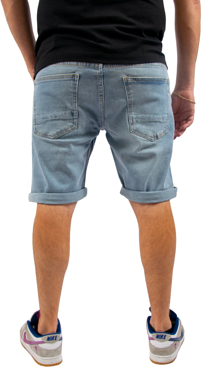Pure Path Pure Path The Miles Slim Fit Denim Shorts Blauw