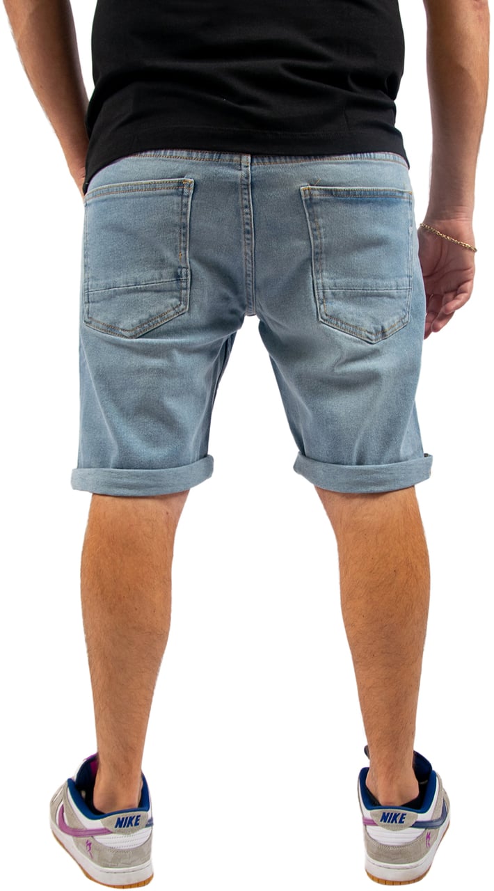 Pure Path The Miles Slim Fit Denim Shorts Blauw