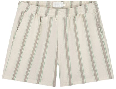 Pure Path Striped Shorts Beige