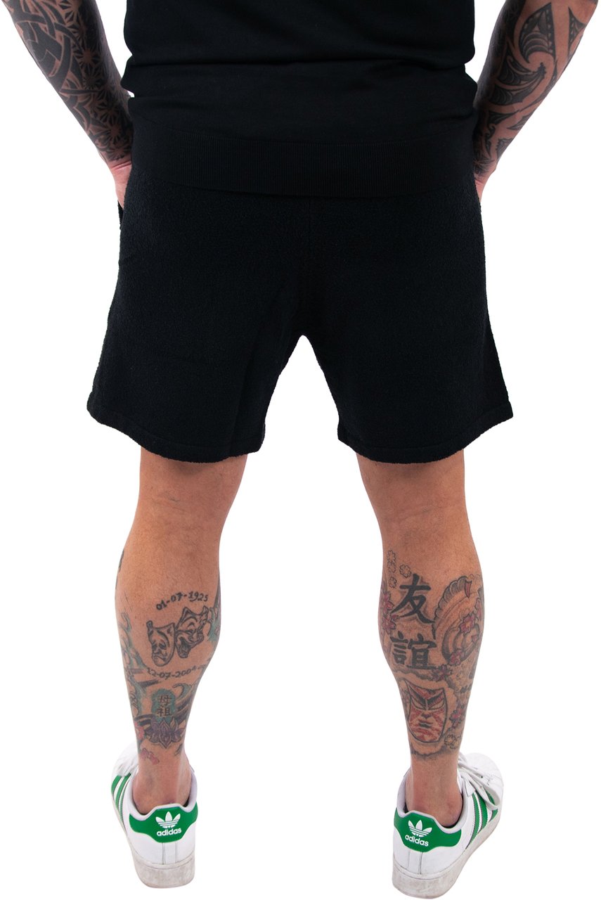 Pure Path Towel Soft Boucle Knitted Shorts Zwart