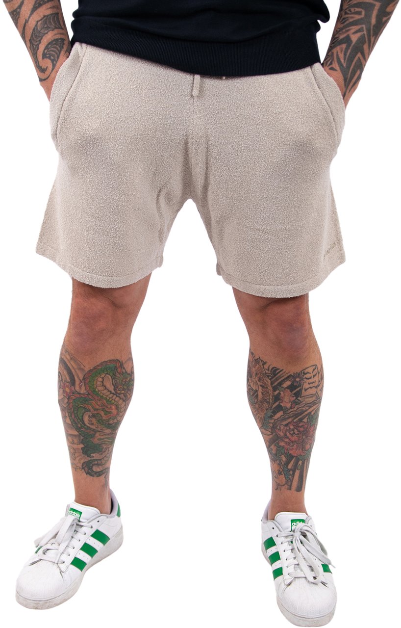 Pure Path Towel Soft Boucle Knitted Shorts Beige