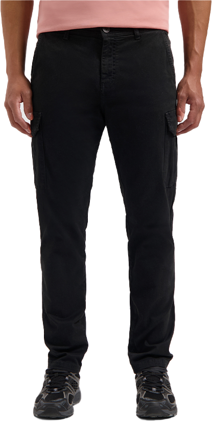 Pure Path Pure Path Regular Fit Pants Cargo Zwart