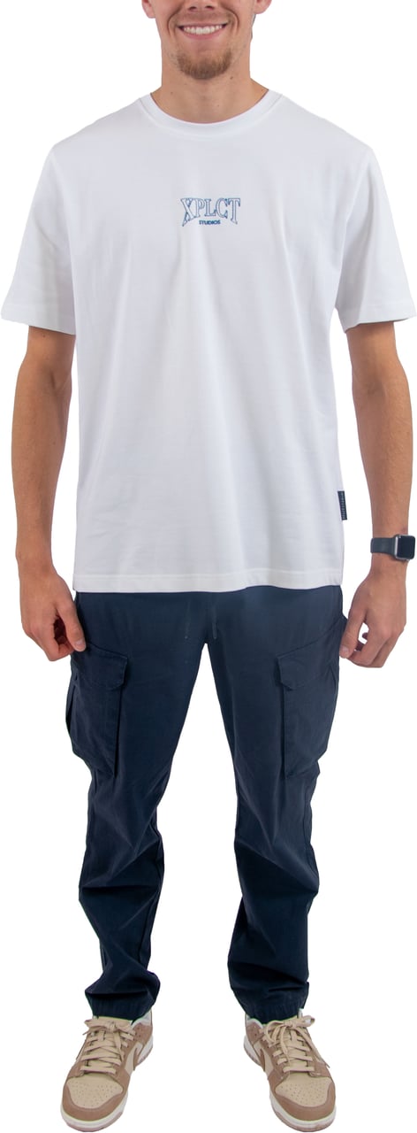 Pure Path Cotton Stretch Cargo Pants Blauw