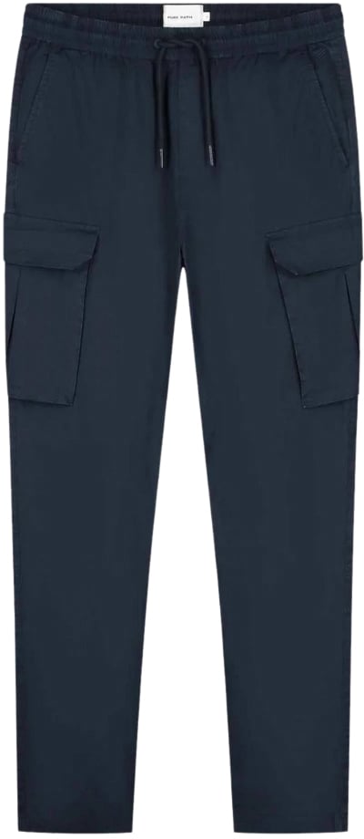 Pure Path Cotton Stretch Cargo Pants Blauw