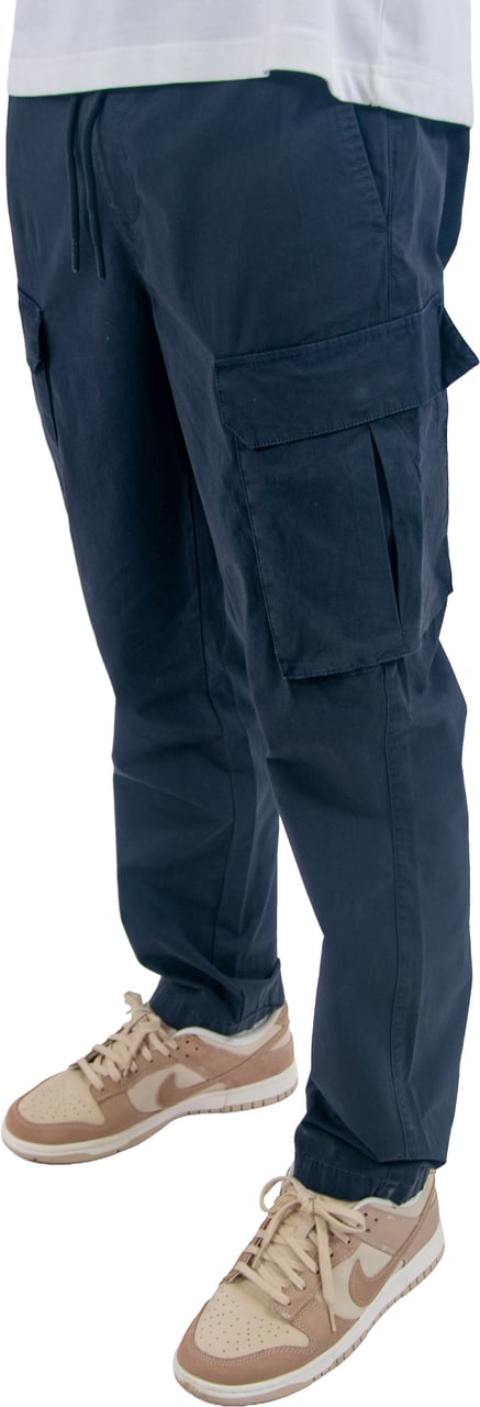 Pure Path Cotton Stretch Cargo Pants Blauw