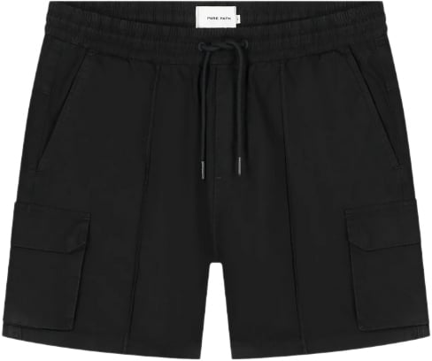 Pure Path Pure Path Regular Fit Cargo Shorts Zwart