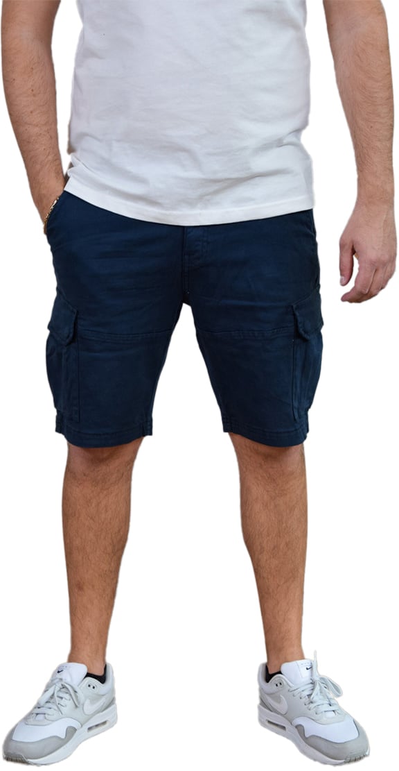 Pure Path Pure Path Garment Dye Cargo Short Blauw