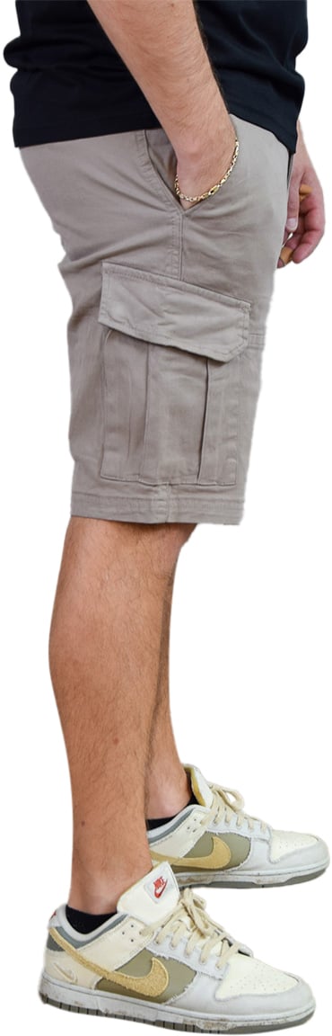 Pure Path Garment Dye Cargo Short Beige