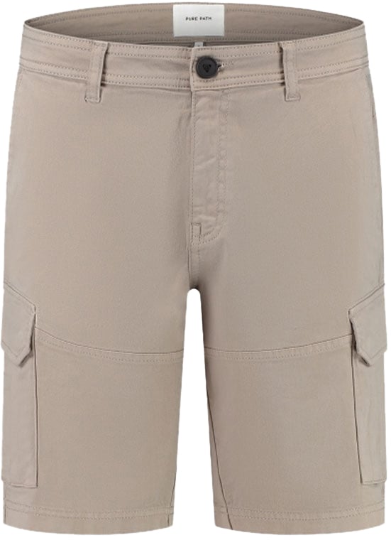 Pure Path Garment Dye Cargo Short Beige