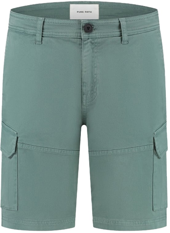 Pure Path Garment Dye Cargo Short Groen