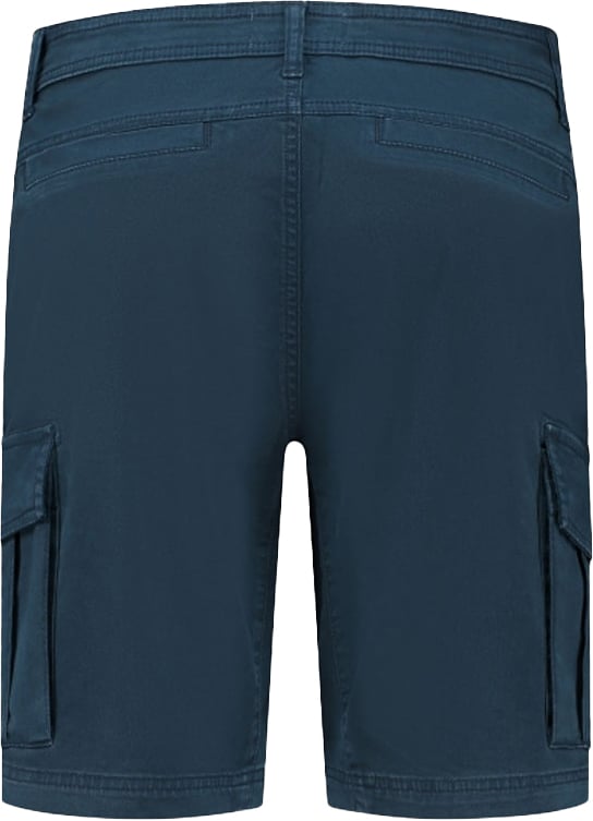 Pure Path Purewhite Garment Dye Cargo Shorts Blauw