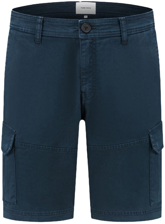 Pure Path Pure Path Garment Dye Cargo Short Blauw