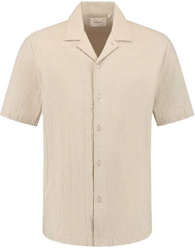 Pure Path Overshirt Korte Mouw Beige