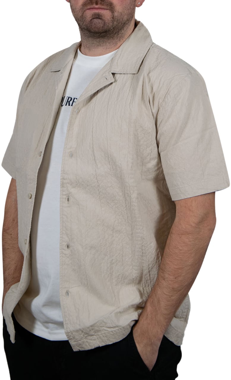 Pure Path Overshirt Korte Mouw Beige