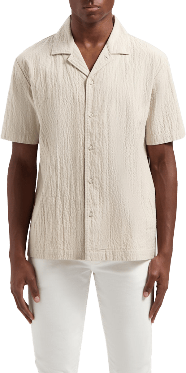 Pure Path Pure Path Overshirt Korte Mouw Beige