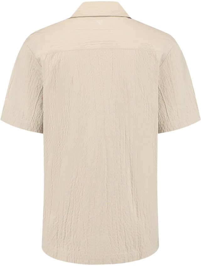 Pure Path Pure Path Overshirt Korte Mouw Beige