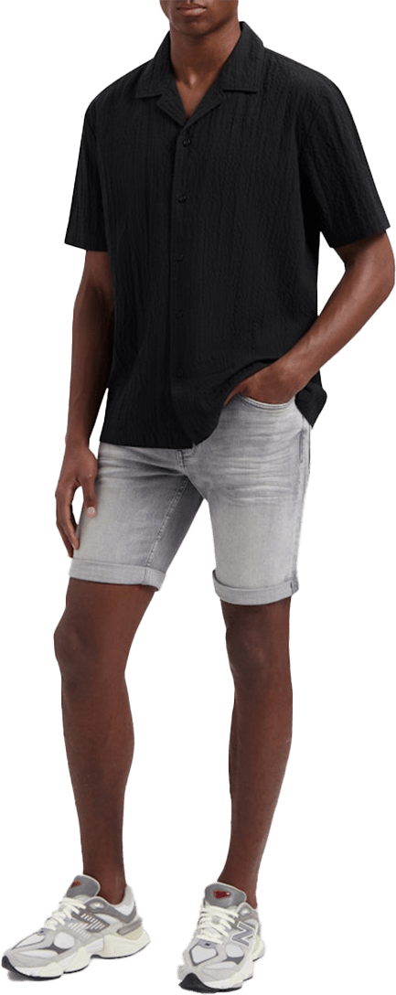 Pure Path Pure Path Overshirt Korte Mouw Zwart