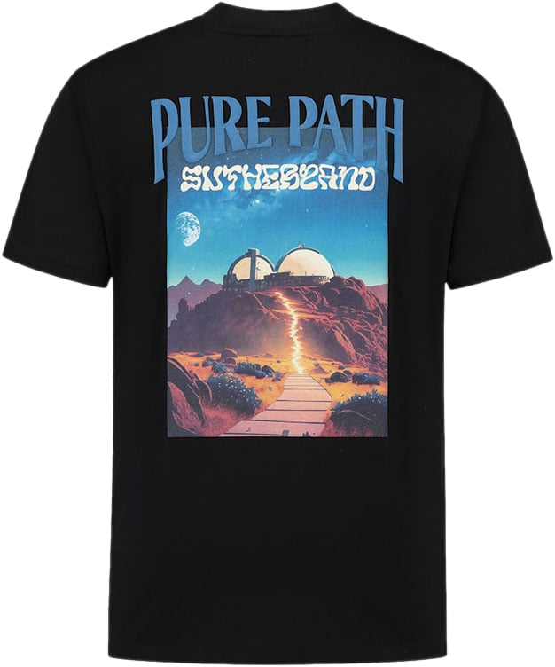 Pure Path Loose Fit T-Shirts Crewneck SS Zwart