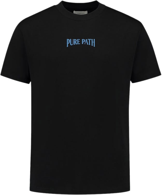 Pure Path Loose Fit T-Shirts Crewneck SS Zwart