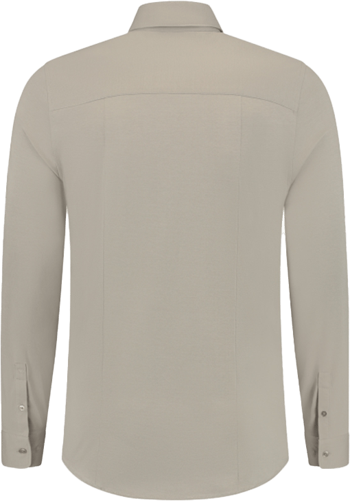 Pure Path Slim Fit Jersey Shirts Casual Beige