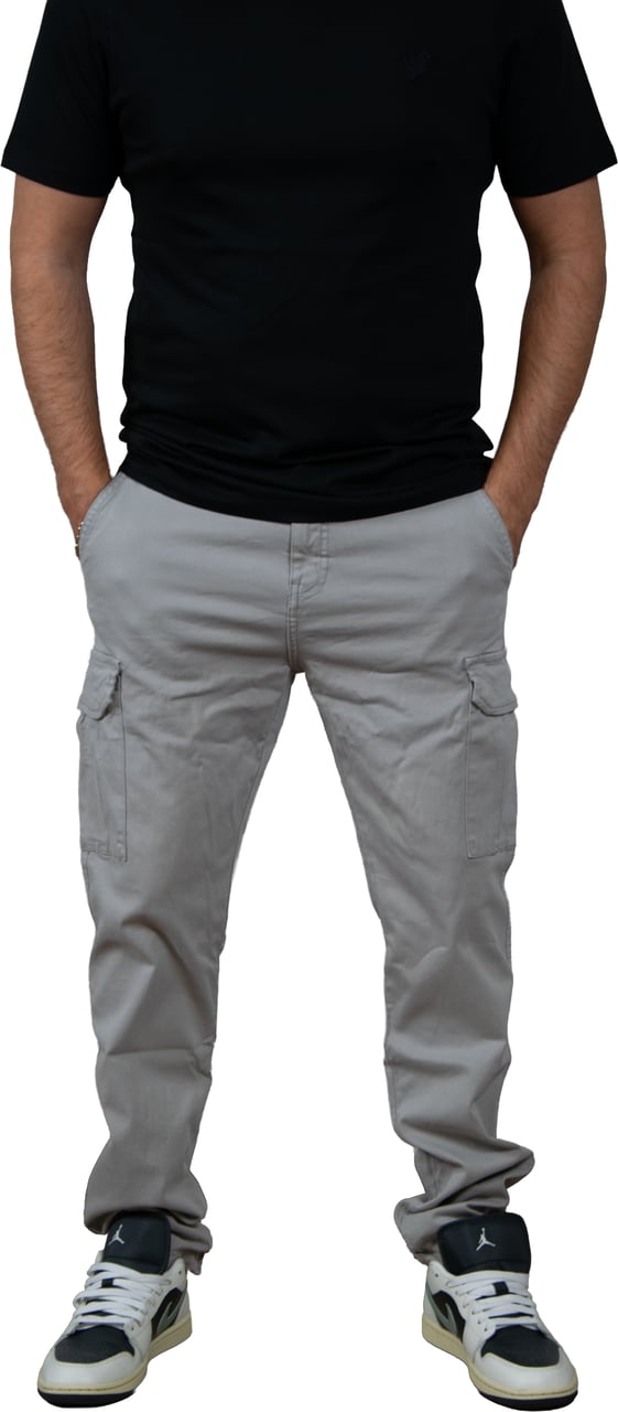 Pure Path Regular Fit Pants Cargo Grijs
