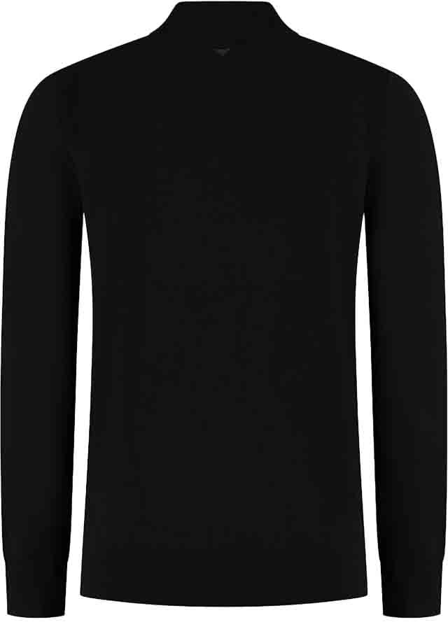 Pure Path Regular Fit Knitwear Halfzip LS Zwart