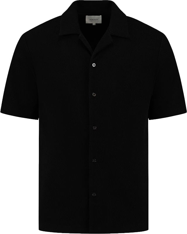 Pure Path Regular Fit Shortsleeve Shirts Zwart