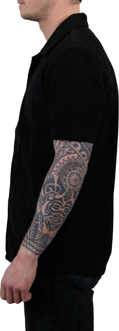 Pure Path Regular Fit Shortsleeve Shirts Zwart
