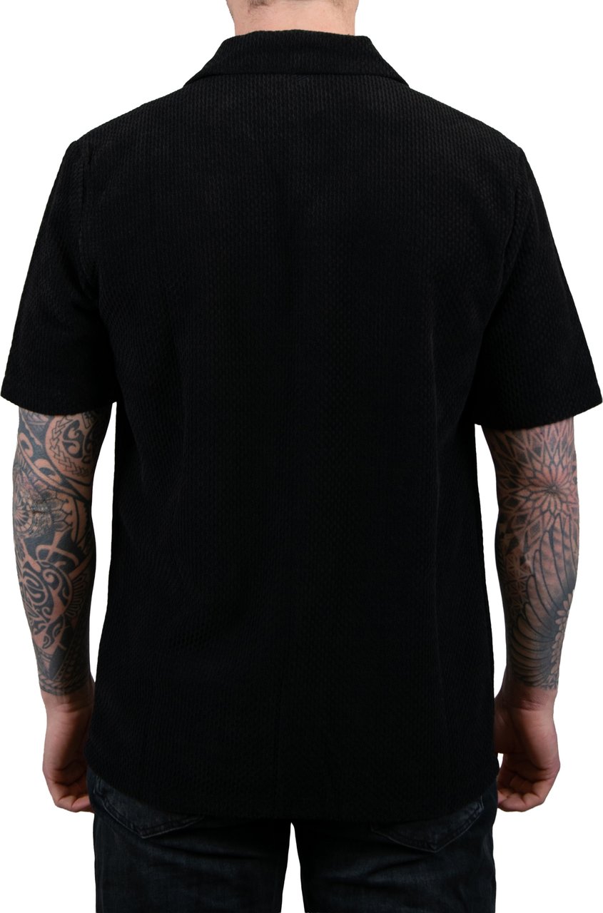 Pure Path Regular Fit Shortsleeve Shirts Zwart