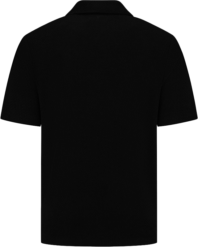 Pure Path Pure Path Regular Fit Shortsleeve Shirts Zwart