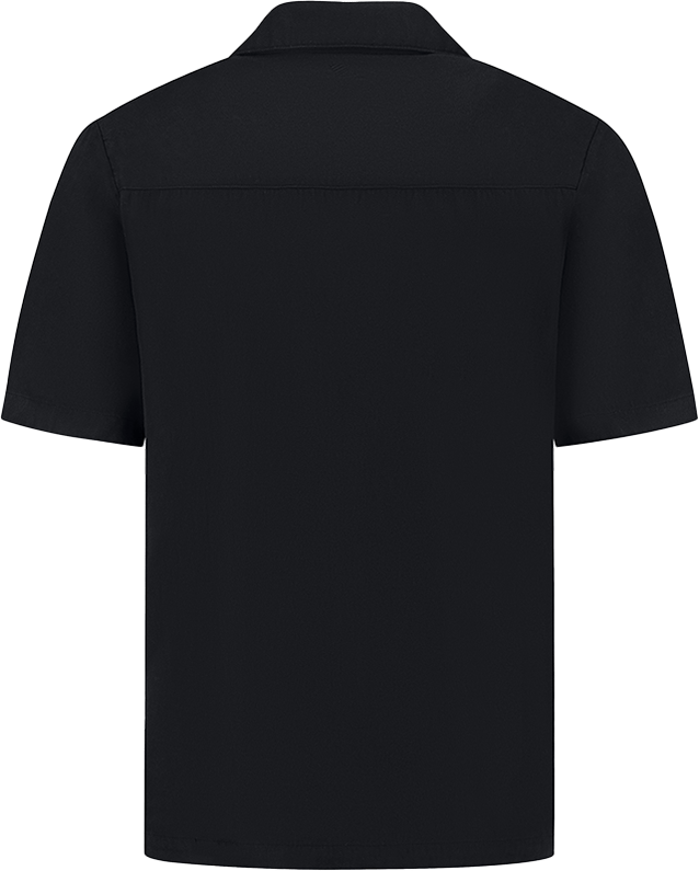 Pure Path Pure Path Regular Fit Shortsleeve Shirts Zwart