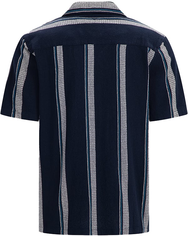 Pure Path Pure Path Loose Fit Shortsleeve Shirts Blauw