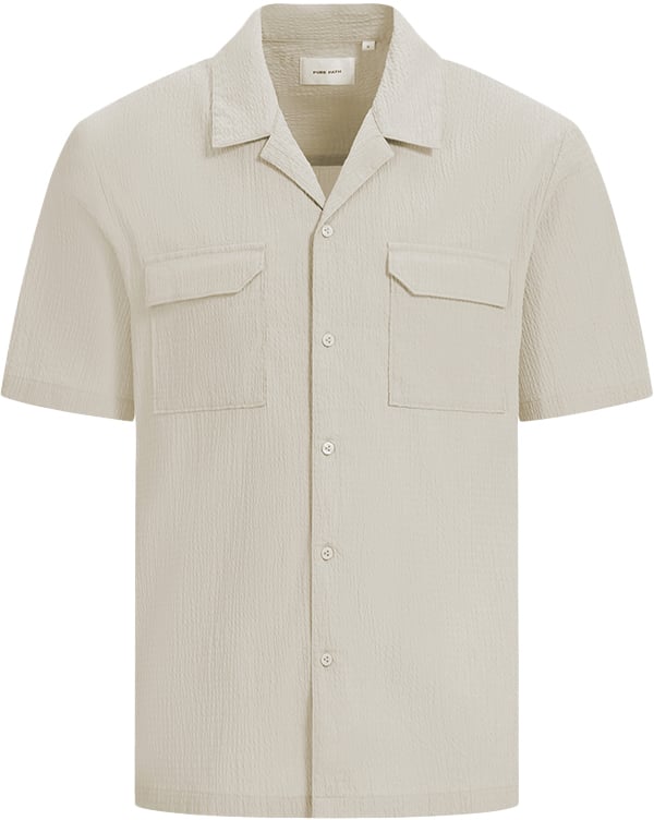 Pure Path Regular Fit Shortsleeve Shirts Beige