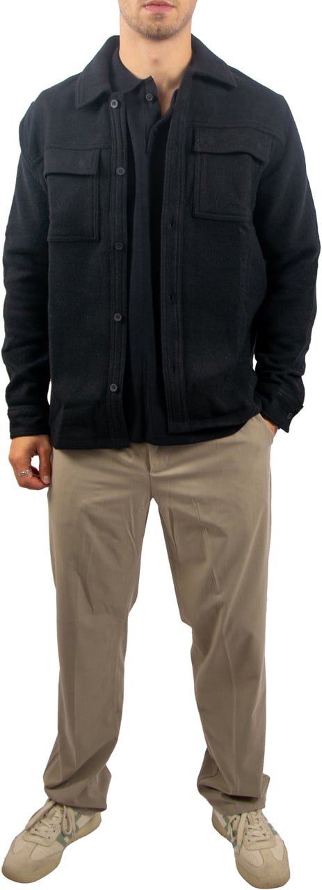 Pure Path Pure Path Regular Fit Overshirts Zwart