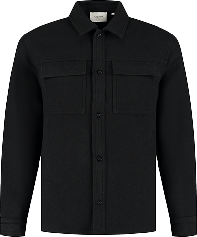 Pure Path Regular Fit Overshirts Zwart