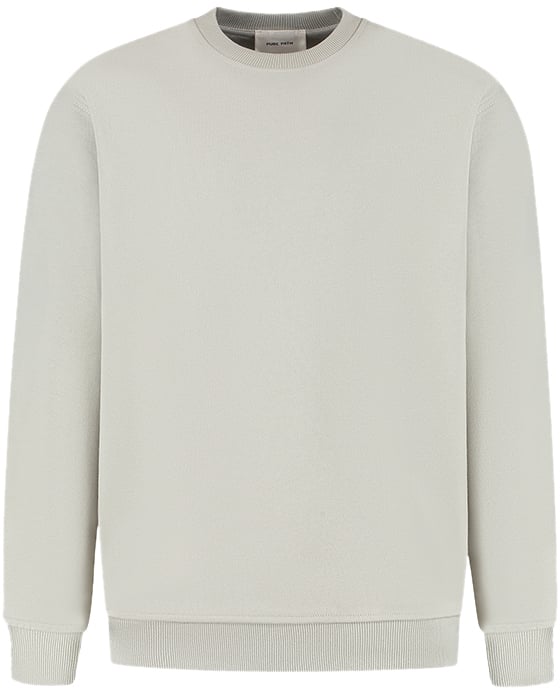 Pure Path Loose Fit Crewneck LS Sweaters Grijs