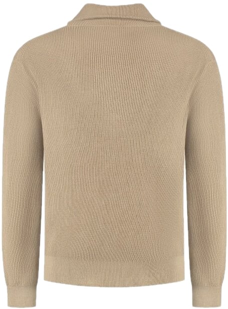 Pure Path ssential knitwear halfzip sweater Taupe