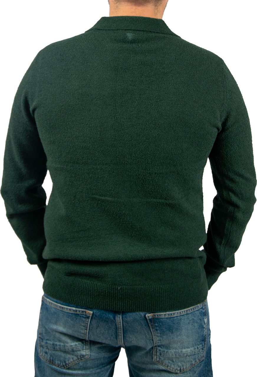 Pure Path Pure Path Regular Fit Zip Polo Knitwear Groen