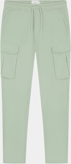 Pure Path Pure Path Cotton Stretch Cargo Pants Groen
