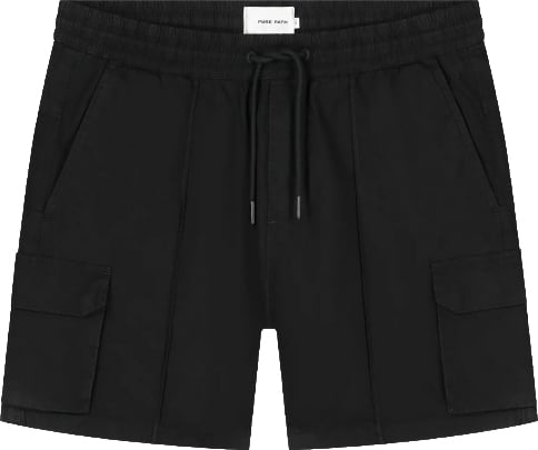 Pure Path Pure Path Regular Fit Cargo Shorts Zwart