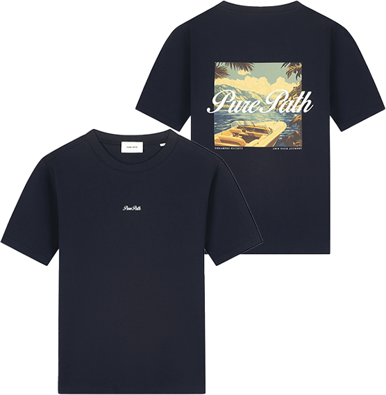 Pure Path Pure Path Riva View T-Shirt Blauw