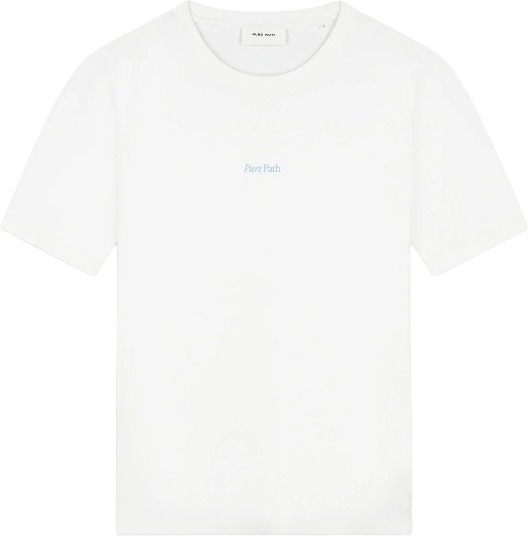 Pure Path Trio of flowers T-shirt Off White Wit