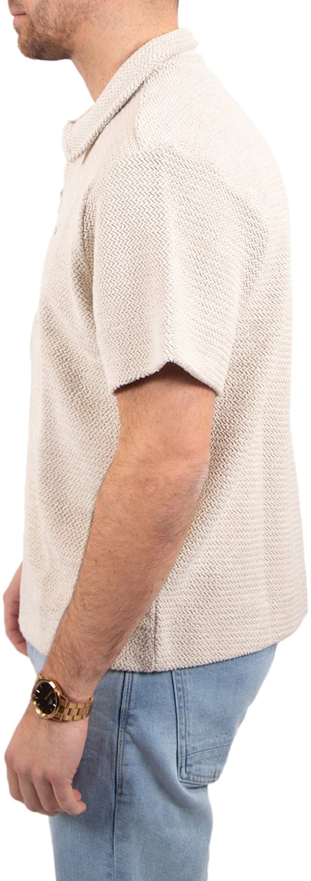 Pure Path Structured Shortsleeved Shirt Beige