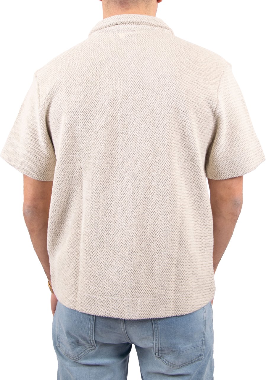Pure Path Pure Path Structured Shortsleeved Shirt Beige